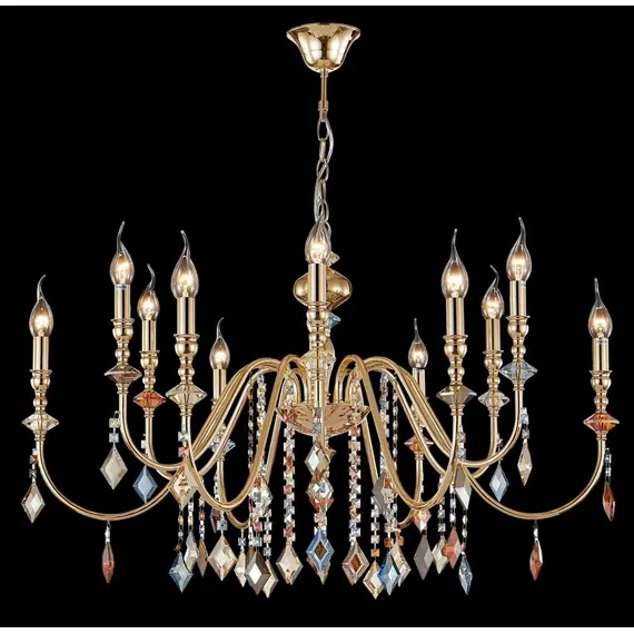 Подвесная люстра Crystal Lux MERCEDES SP6+6 GOLD/COLOR, фото , изображение 2